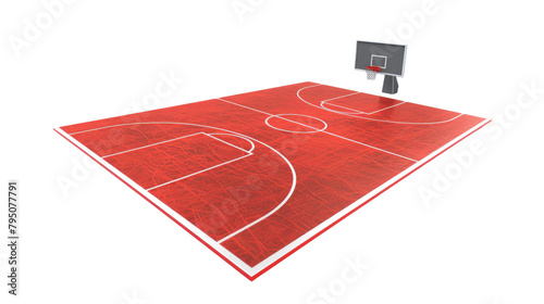 The Essence of Basketball Courts On Transparent Background. © noman