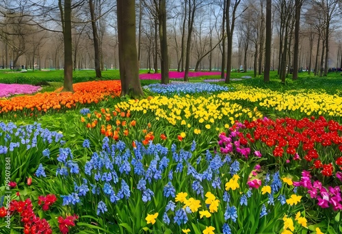 Spring Splendor: A Kaleidoscope of Colorful Flowers