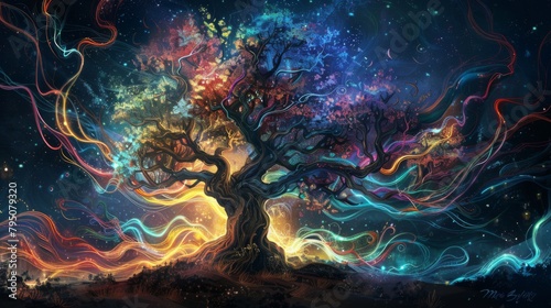 An artistic representation of the Tree of Life photo