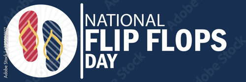 National Flip Flops day. Suitable for greeting card, poster and banner. Vector illustration. photo