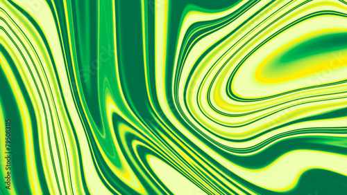 Colorful liquid background. Green liquify wave background. Background with liquid flowing. Colorful green or yellow liquify background. Abstract fluid background texture.