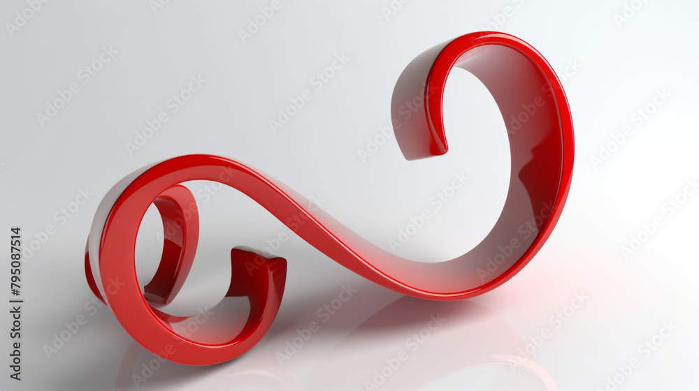 white background, 3d with a red question mark сreated with Generative Ai white background, 3d with a red question mark сreated with Generative Ai