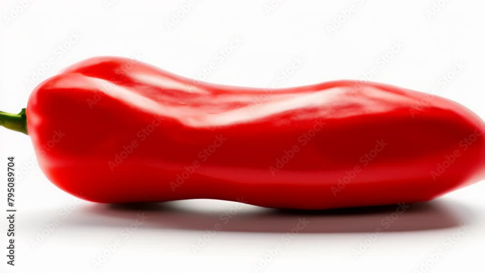 Freshly harvested red bell pepper on a white background Freshly harvested red bell pepper on a white background