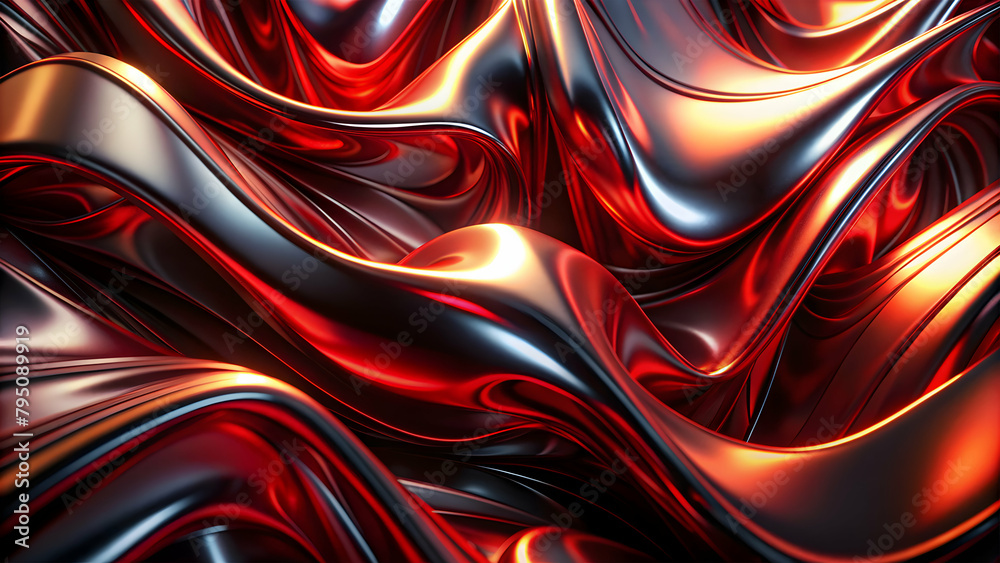 Abstract Metallic Red and Black Background With Striking Contrast Abstract Metallic Red and Black Background With Striking Contrast