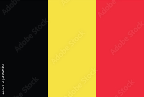 National Belgium flag. Vector illustration. 