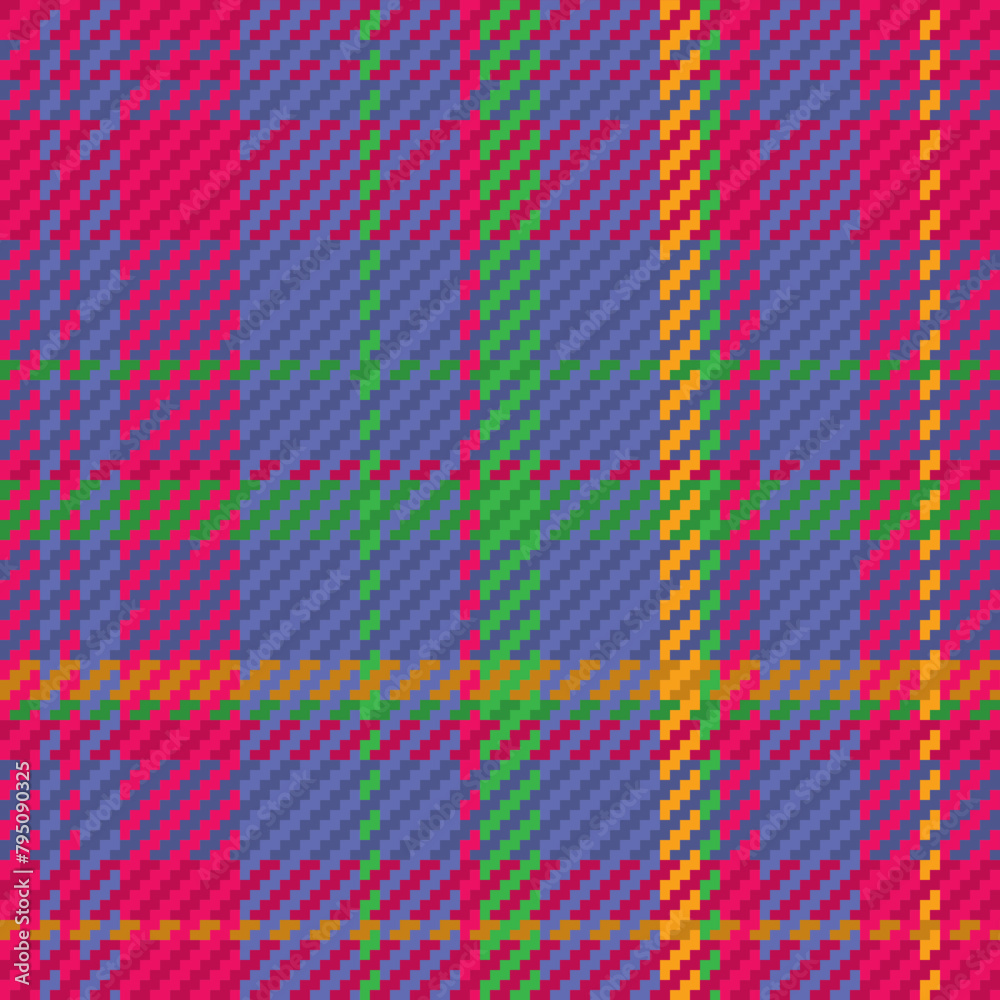 Seamless pattern of scottish tartan plaid. Repeatable background with check fabric texture. Vector backdrop striped textile print.