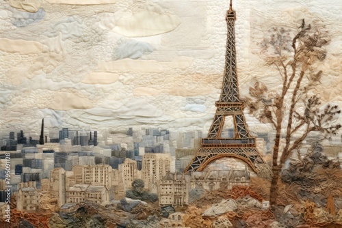The eiffel tower architecture landscape building.