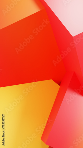 Close up of red and yellow background with geometric pattern
