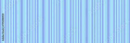 Fiber stripe seamless textile, fabric vertical fabric lines. Border background vector pattern texture in cyan and blue colors. (ID: 795098959)