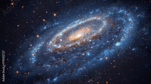 Galaxy: A 3D visualization of the Triangulum Galaxy photo