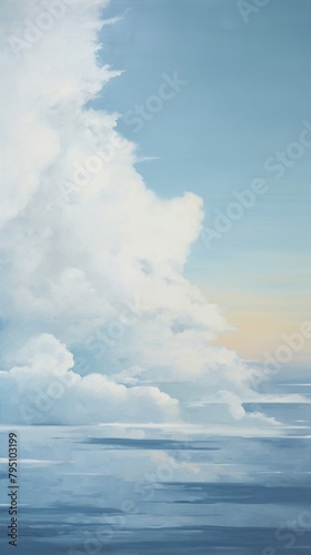 Cloudy sky outdoors painting nature.