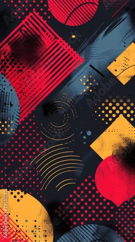 Colorful Abstract Background With Circles and Dots