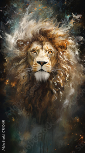 Fairytale magical lion.
