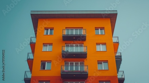 Orange Building With Balconies