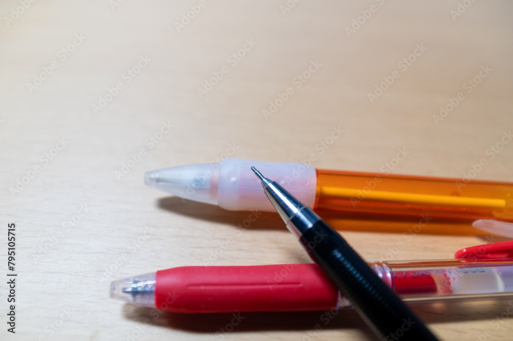 Naklejka premium 筆記具のマクロ撮影