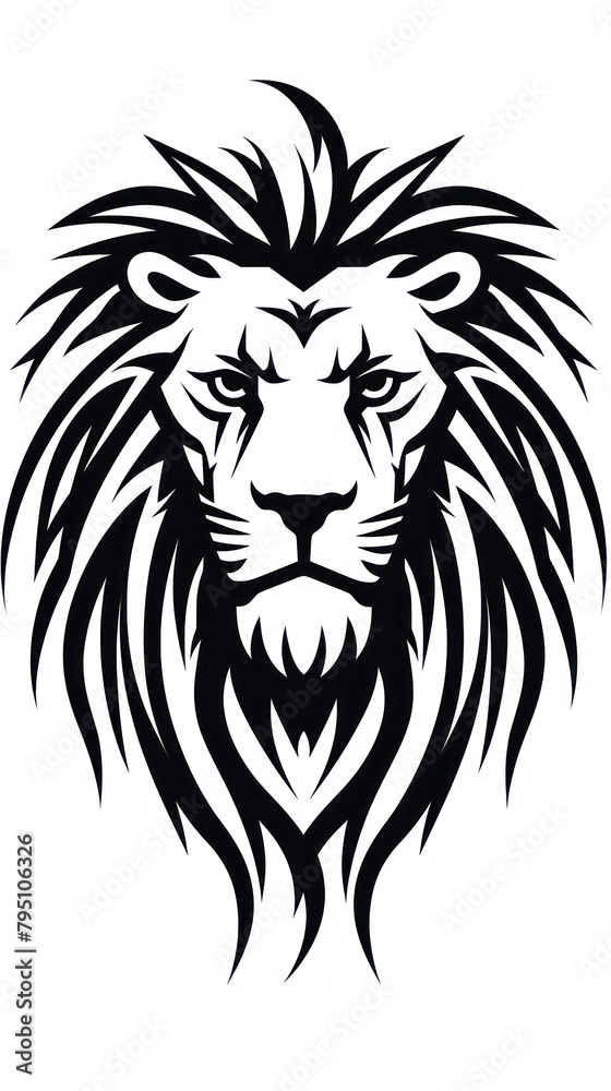 Sketch, banner, tattoo or digital paper with a picture of a lion. Sketch, banner, tattoo or digital paper with a picture of a lion.