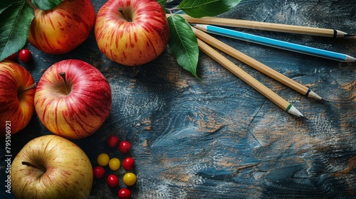 Group of Apples on Table
