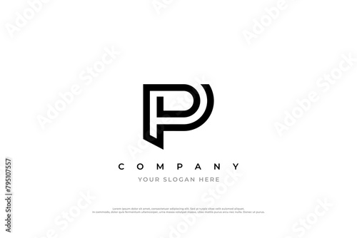 Initial Letter P Logo Design