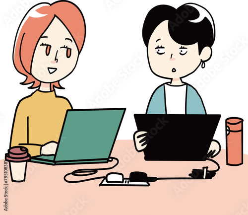 図書館で勉強する女子学生