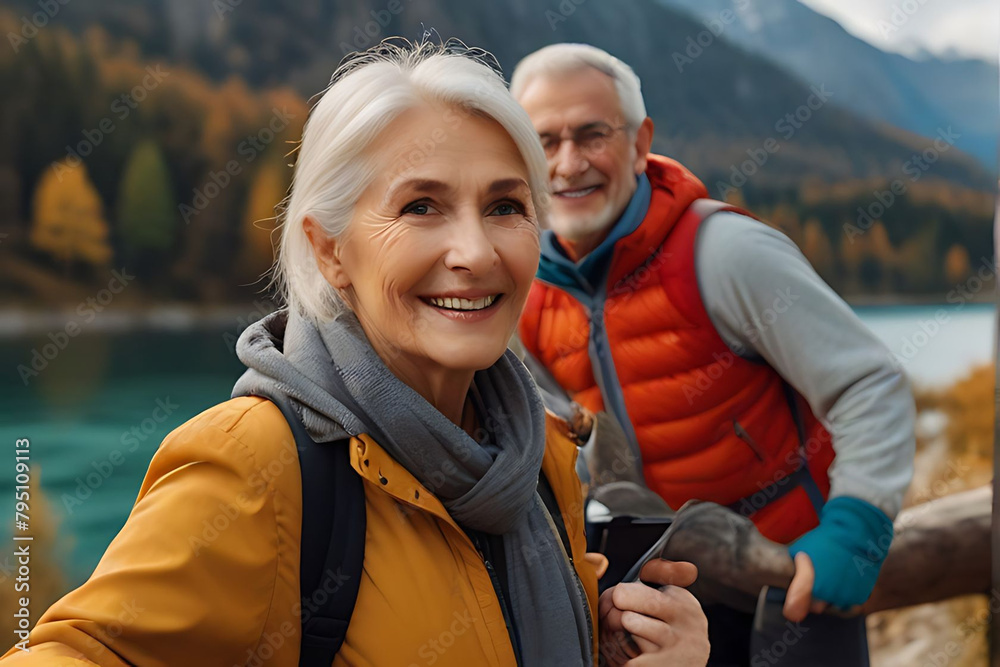 Portrait of beautiful active elderly couple Portrait of beautiful active elderly couple