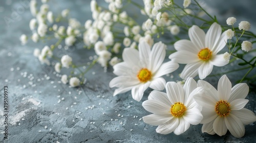 Cluster of White Roses With Green Leaves