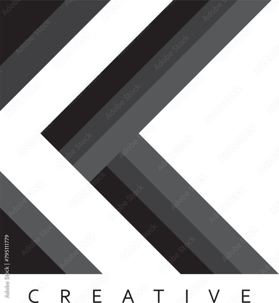 K letter creative logo design K letter creative logo design