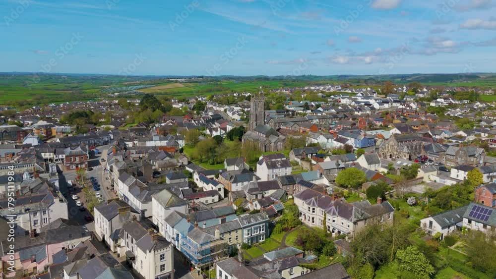 Aerial view over the town of South Molton in Devon Aerial view over the town of South Molton in Devon