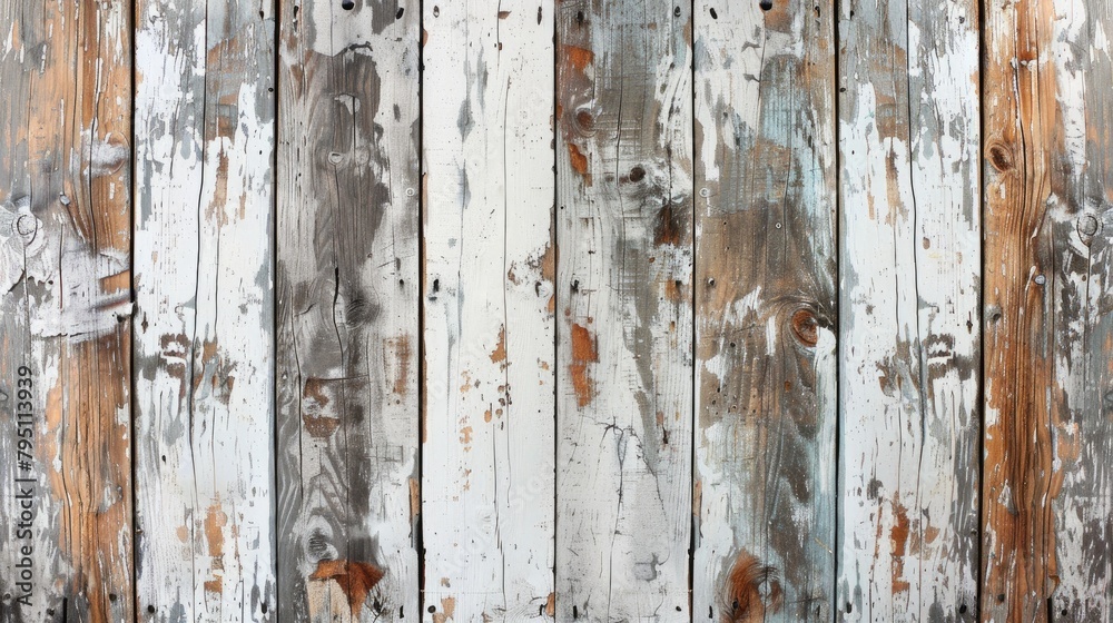 Aged white brown wooden texture with chipped paint distressed wood backdrop Aged white brown wooden texture with chipped paint distressed wood backdrop