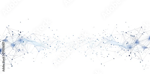 Abstract connection lines and dots form a background network in the style of communication technology with a digital global concept on a white background in a vector illustration 