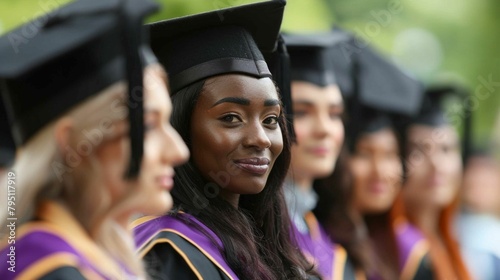 Graduate's Proud Moment at Commencement Ceremony. Generative ai