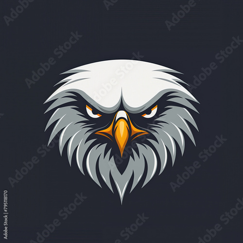 Fierce eagle logo on dark background