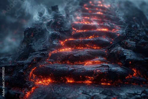 Close Up of a Hot Coal Grill