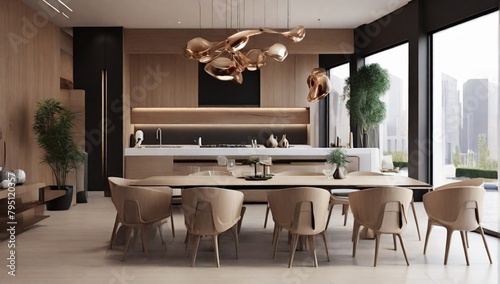 Step into the Future of Interior Design with 3D Rendering and Modern Dining Rooms
