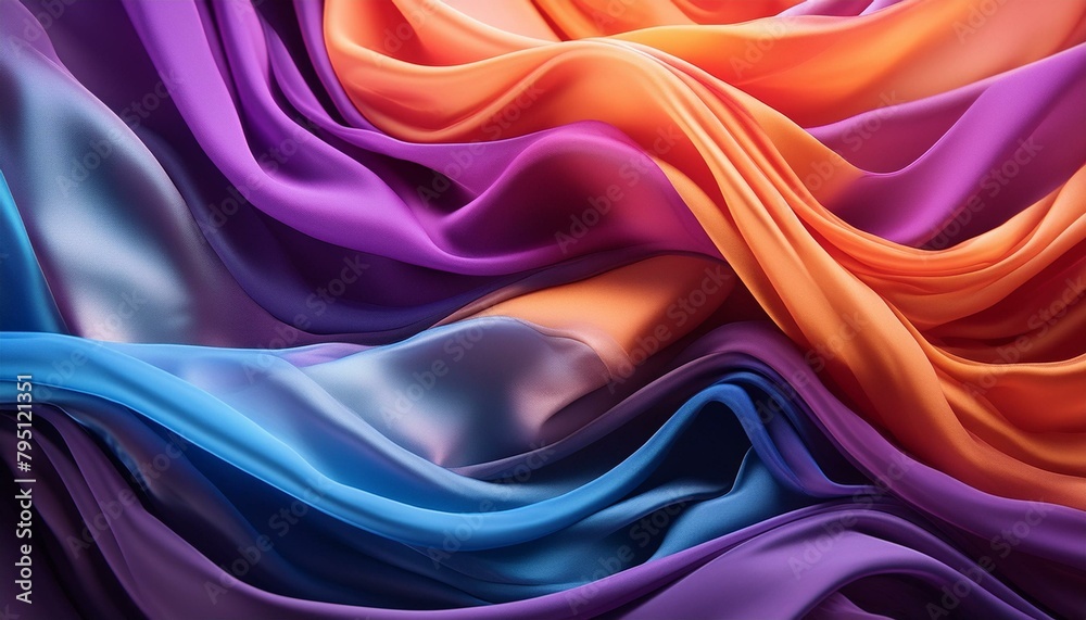 Abstract Color Fabric Floating: 3D Render Wallpaper Abstract Color Fabric Floating: 3D Render Wallpaper