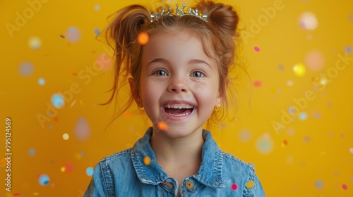 Little Girl Smiling and Wearing Tiara