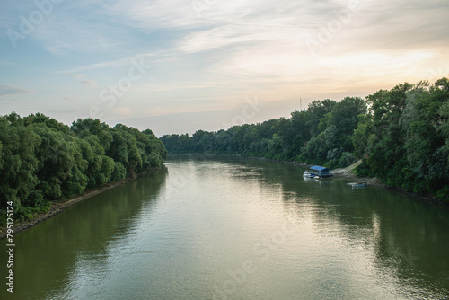 Bank of the Tisza river,Hungary. © Munka
