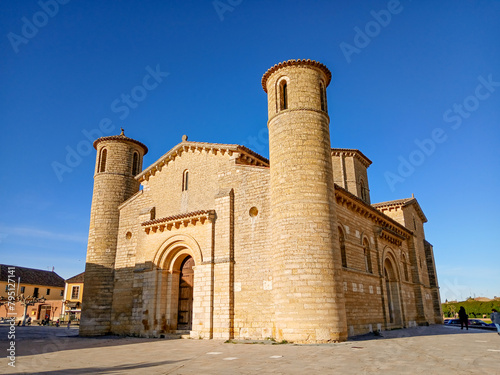 View of the famous Romanesque church of San Martín de Tours (San Martin de Fromista) in Fromista, Palencia, Spain.