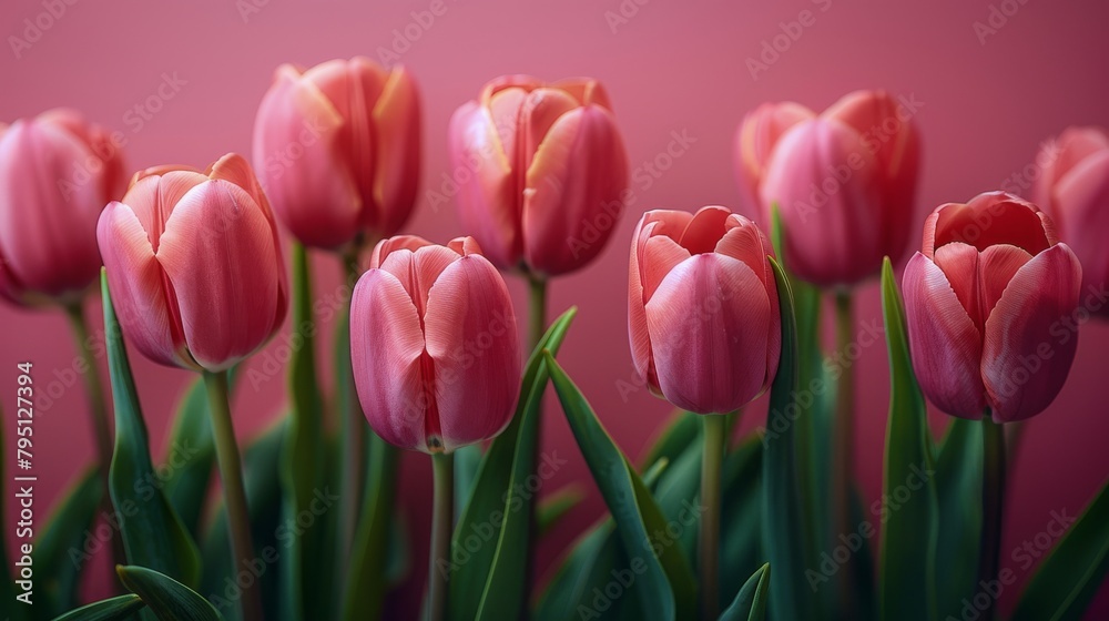 Pink Tulips in Vase Pink Tulips in Vase