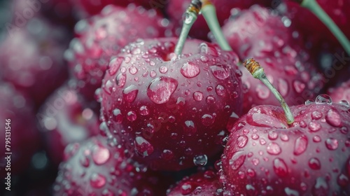 Group of Red Apples on Table