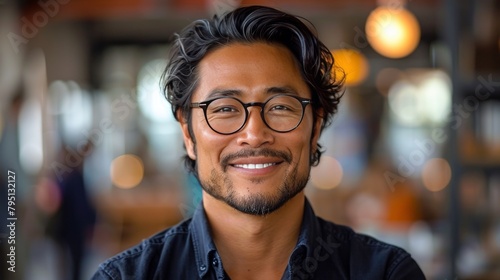 Smiling Man With Glasses