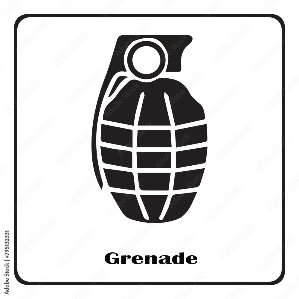 hand grenade icon vector illustration hand grenade icon vector illustration