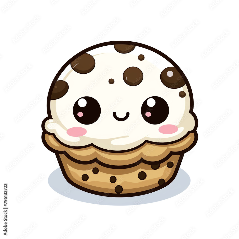 clipart kawaii, choc chip cookie, whip cream and sprinkles, soft pastel colour scheme, white background сreated with Generative Ai clipart kawaii, choc chip cookie, whip cream and sprinkles, soft pastel colour scheme, white background сreated with Generative Ai