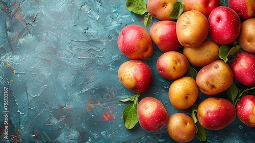 Apples Arranged on Wooden Table