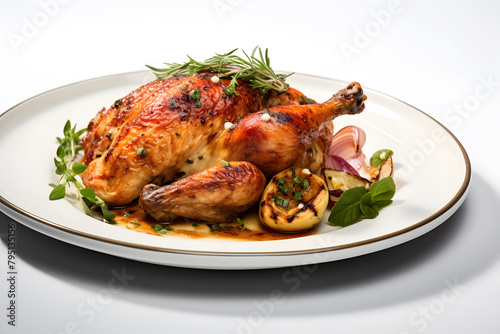Roasted chicken with aromatic herbs