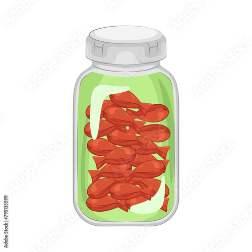 Illustration of fish oil capsule 