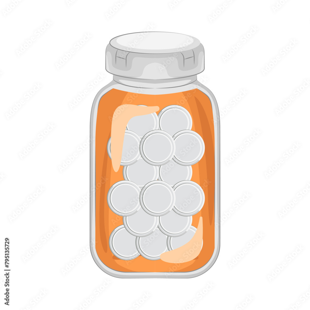 Illustration of pill bottle Illustration of pill bottle
