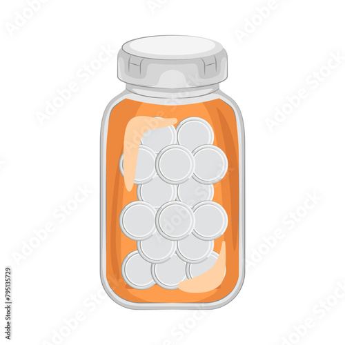 Illustration of pill bottle