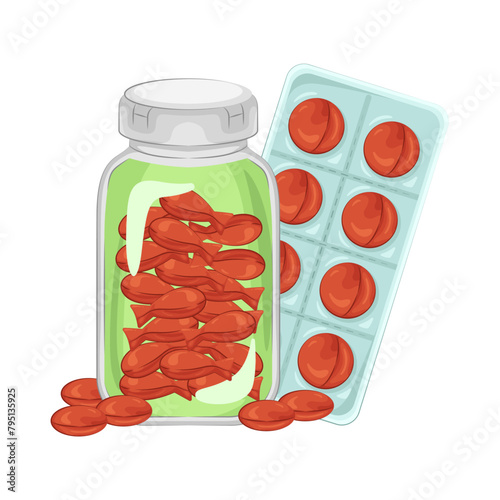 Illustration of pill bottle