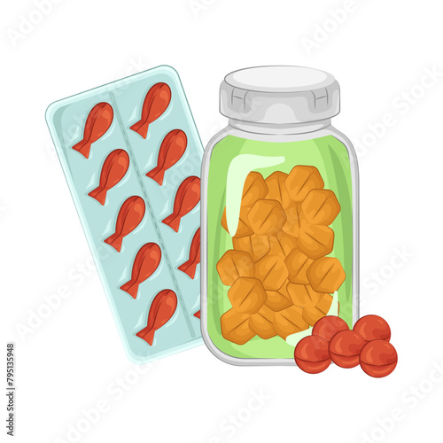 Illustration of pill bottle