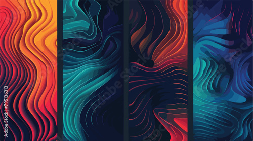 Set of Four vertical backgrounds or backdrops